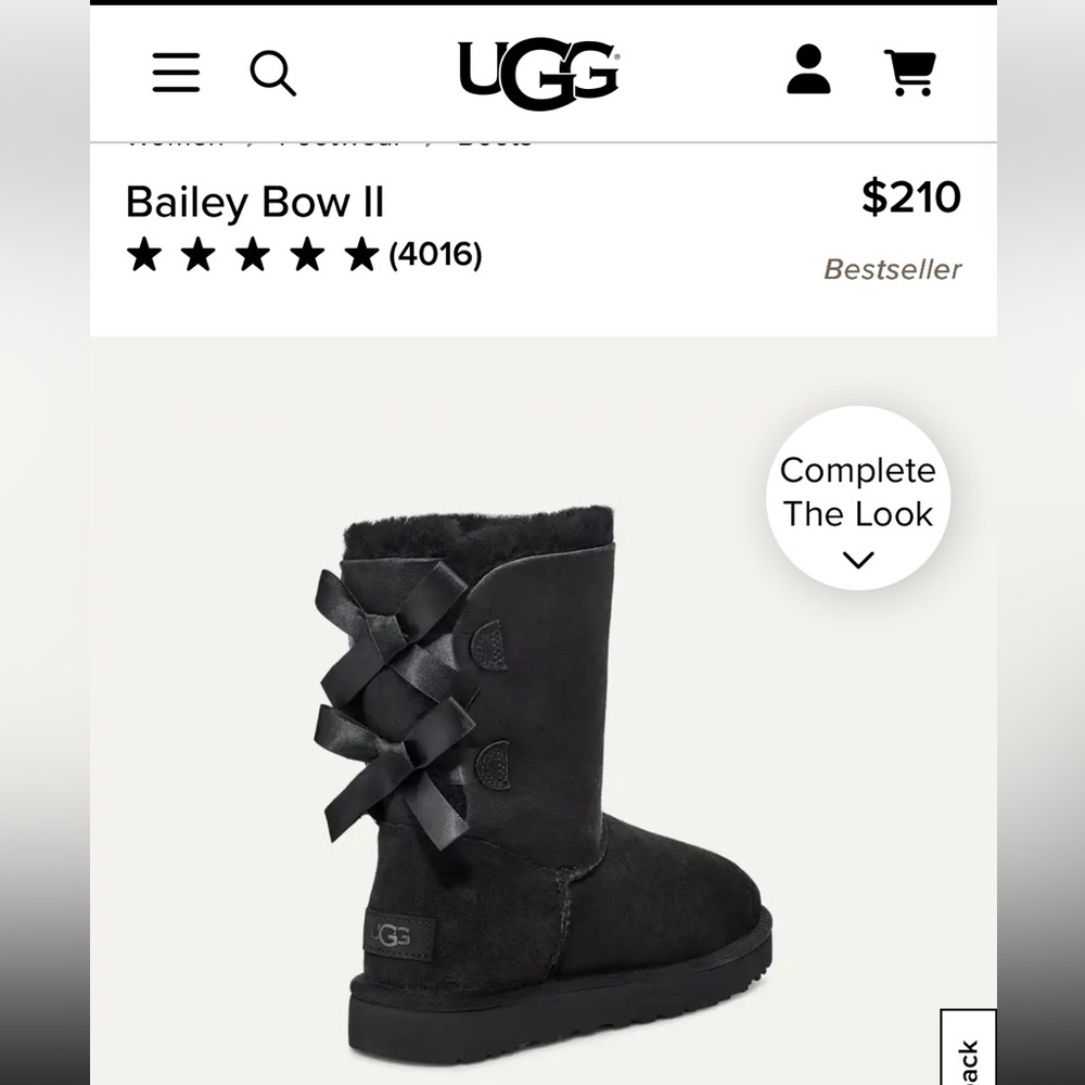 UGG Bailey Bow II- Black